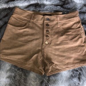 Faux Suede High Rise Shorts